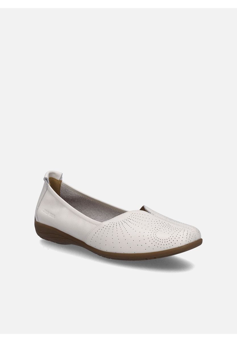 Komfort-Ballerinas aus gelochtem Leder