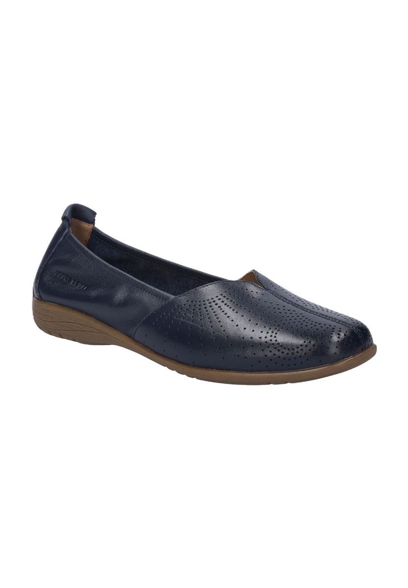 Leder-Ballerinas mit dekorativem Lochmuster