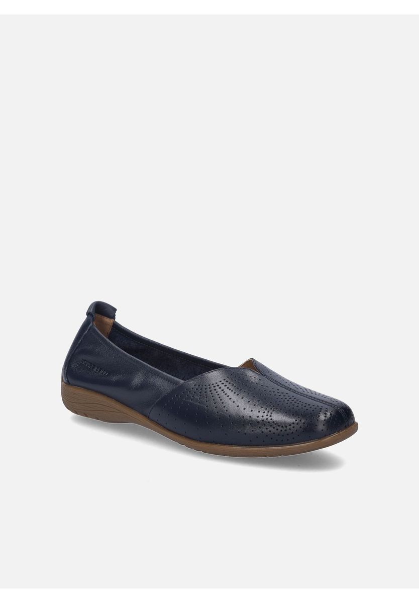 Leder-Ballerinas mit dekorativem Lochmuster