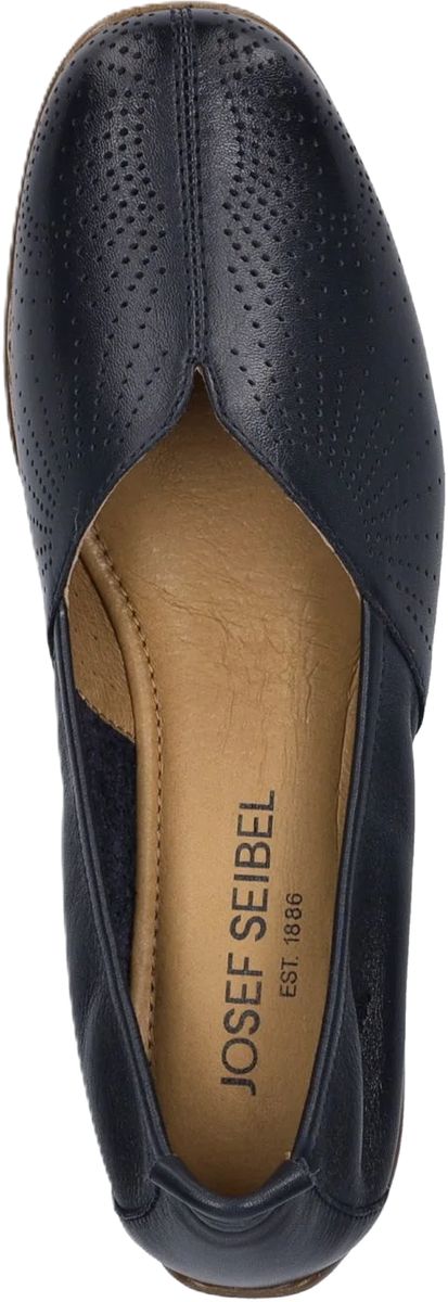 Leder-Ballerinas mit dekorativem Lochmuster