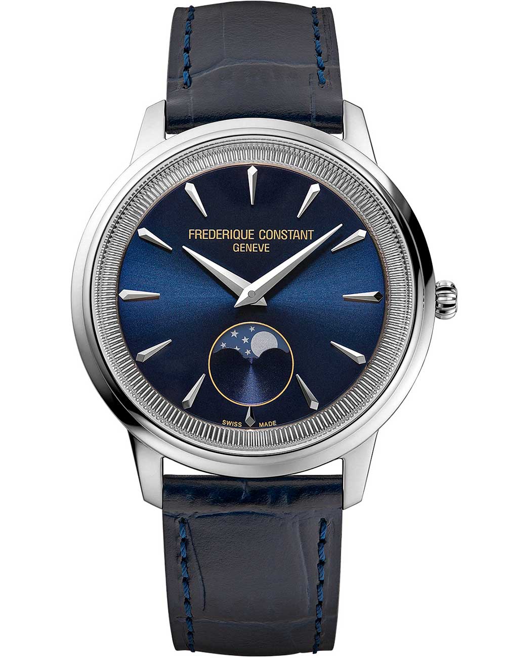 Elegante Mondphasenuhr mit Lederarmband