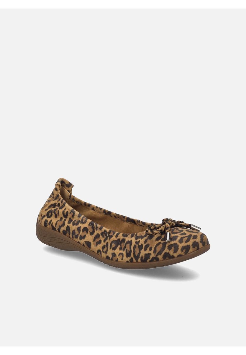 Leopard-Print Ballerinas aus Wildleder