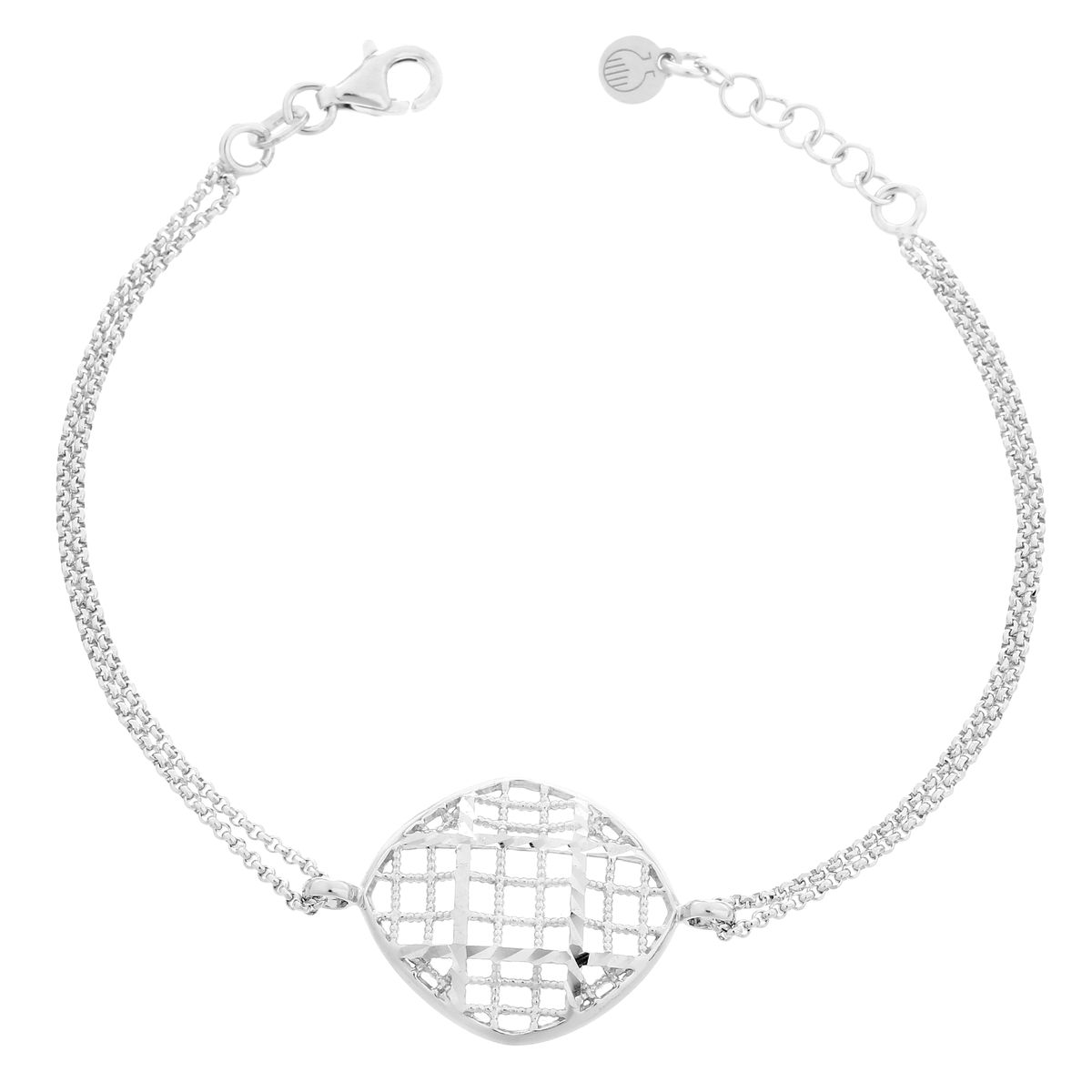Geometrisches Mesh-Doppelkettenarmband