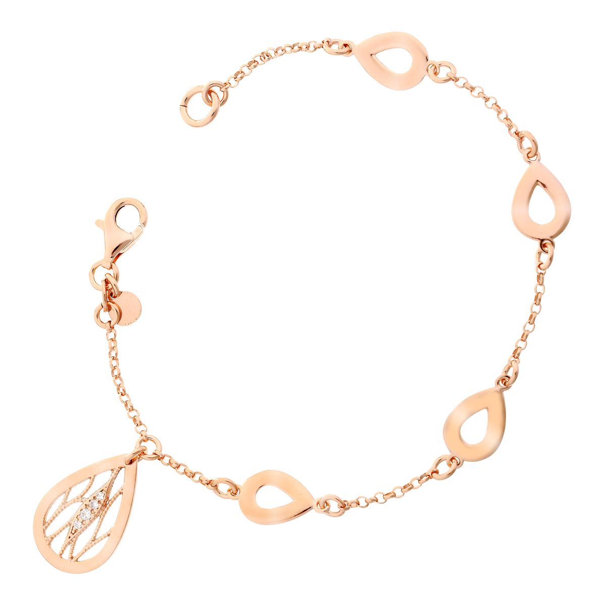 Filigranes Armband mit Tropfenanhängern