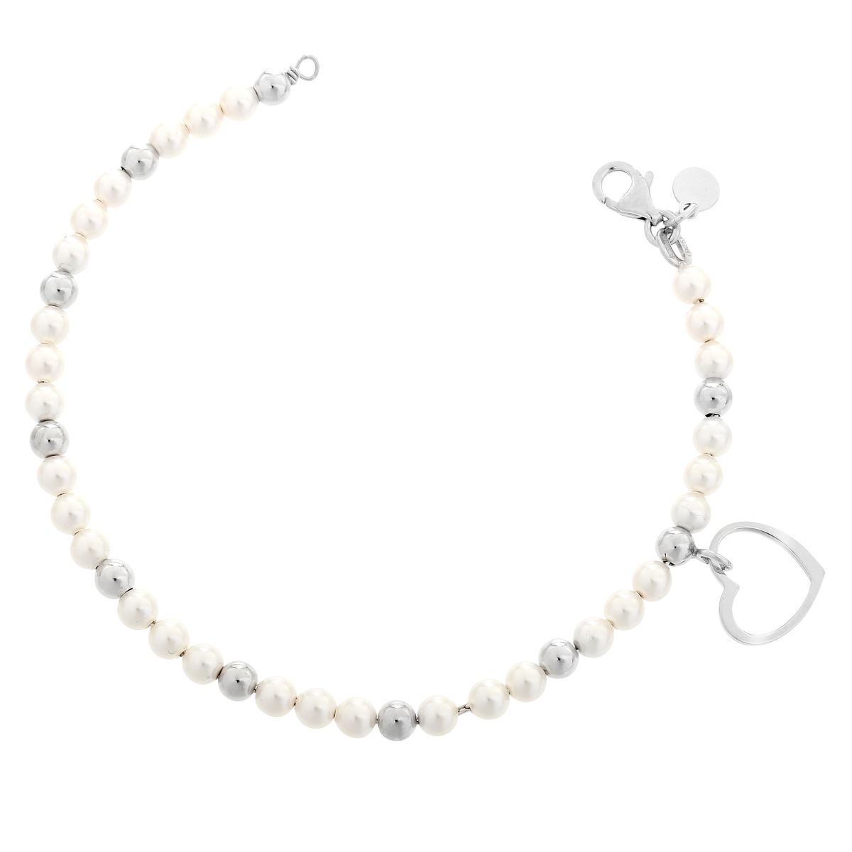 Perlenarmband mit Herzanhänger