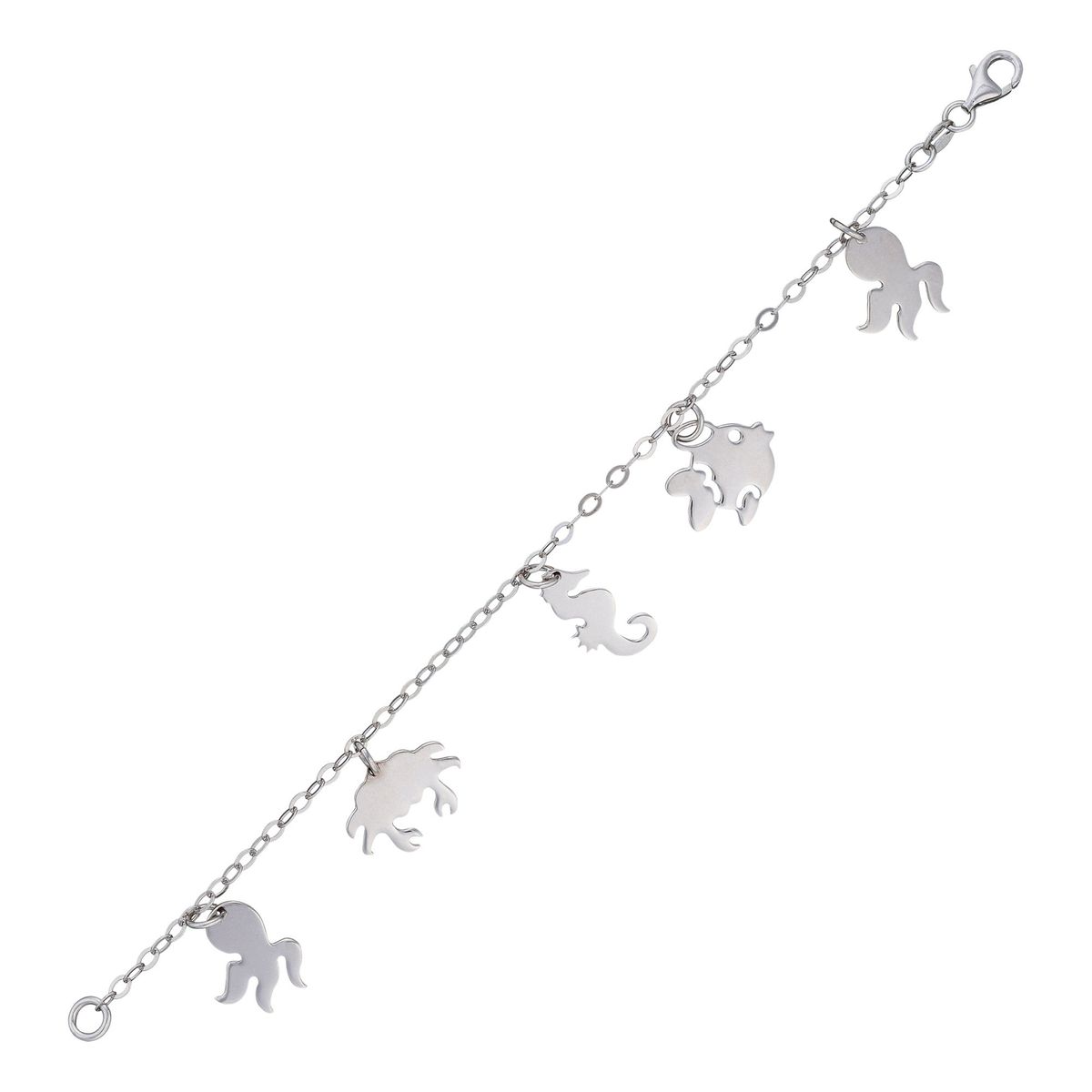 Charm-Armband mit Meeresmotiven aus Sterlingsilber