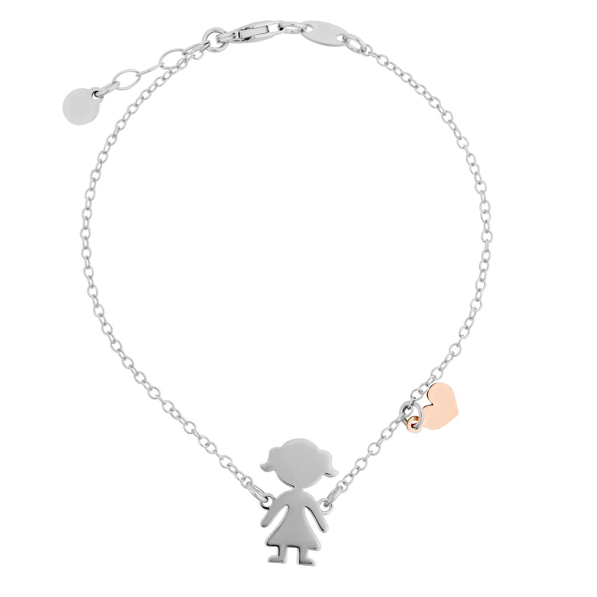 Armband mit Mädchen und Herz Anhänger