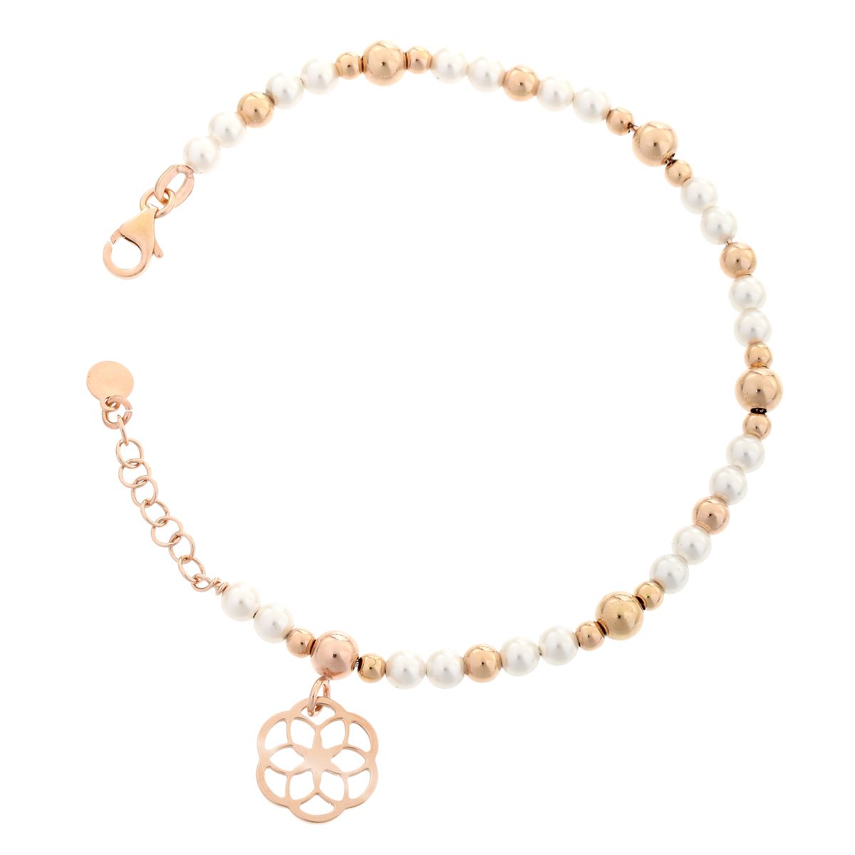 Perlenarmband mit Blumenanhänger