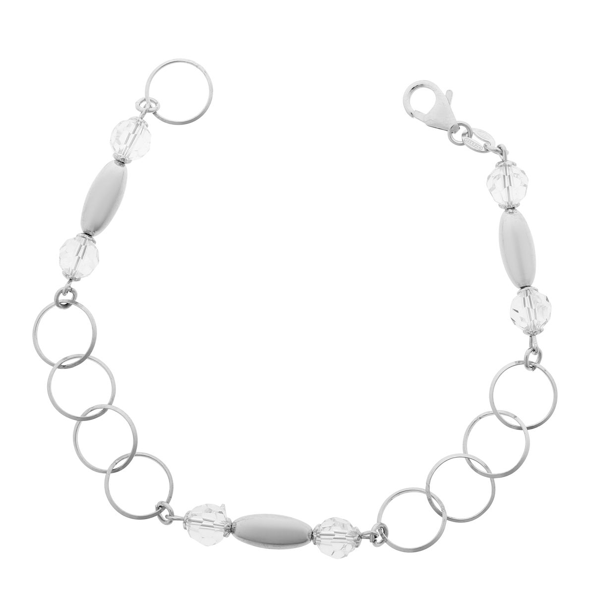 Geometrisches Glieder- und Perlenarmband