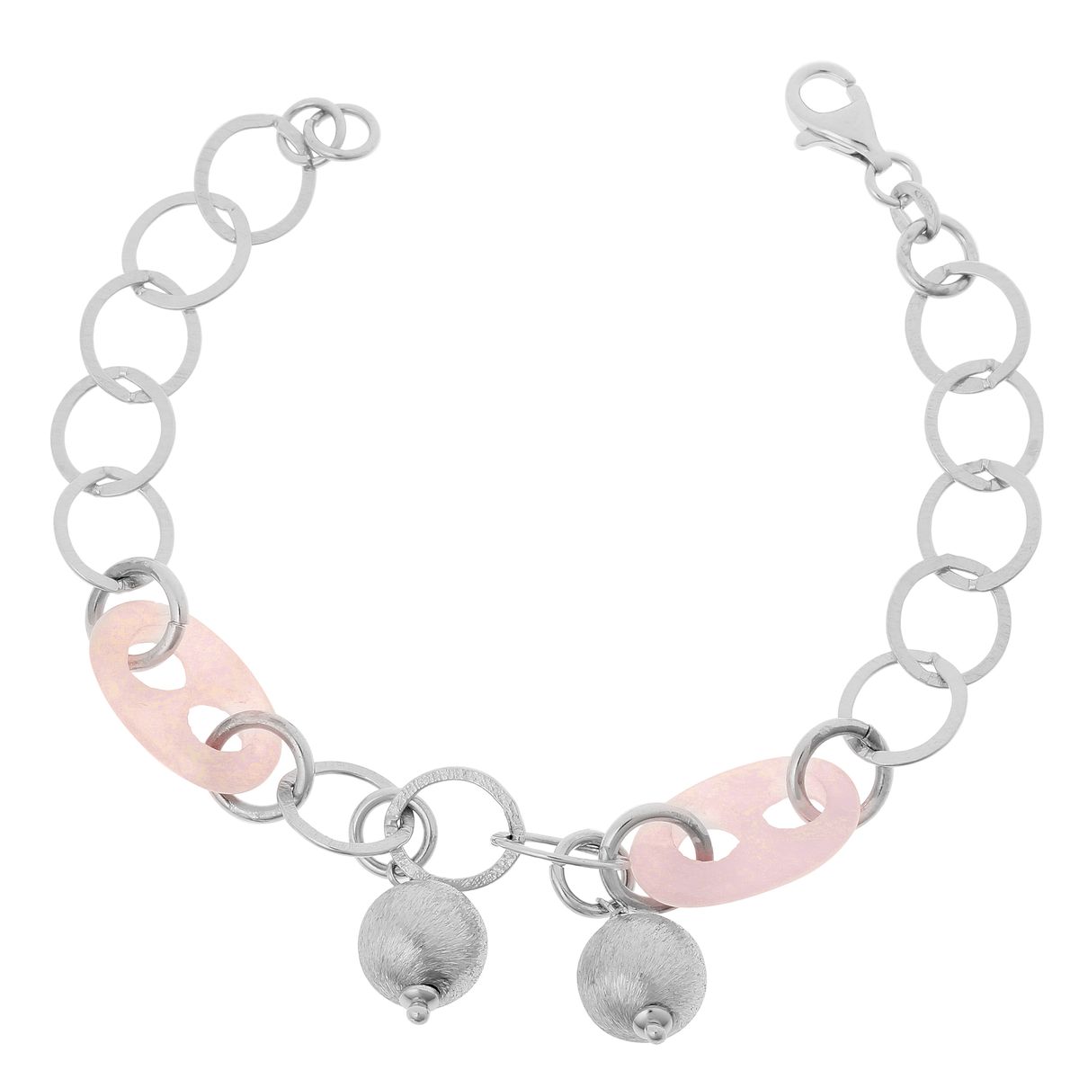 Charm-Gliederarmband aus Sterling Silber