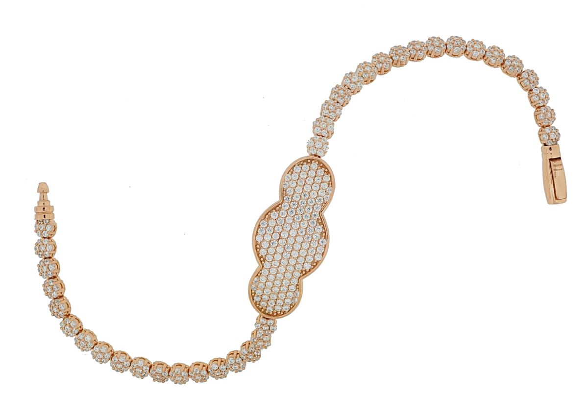 Funkelndes Pavé-Armband in Roségold