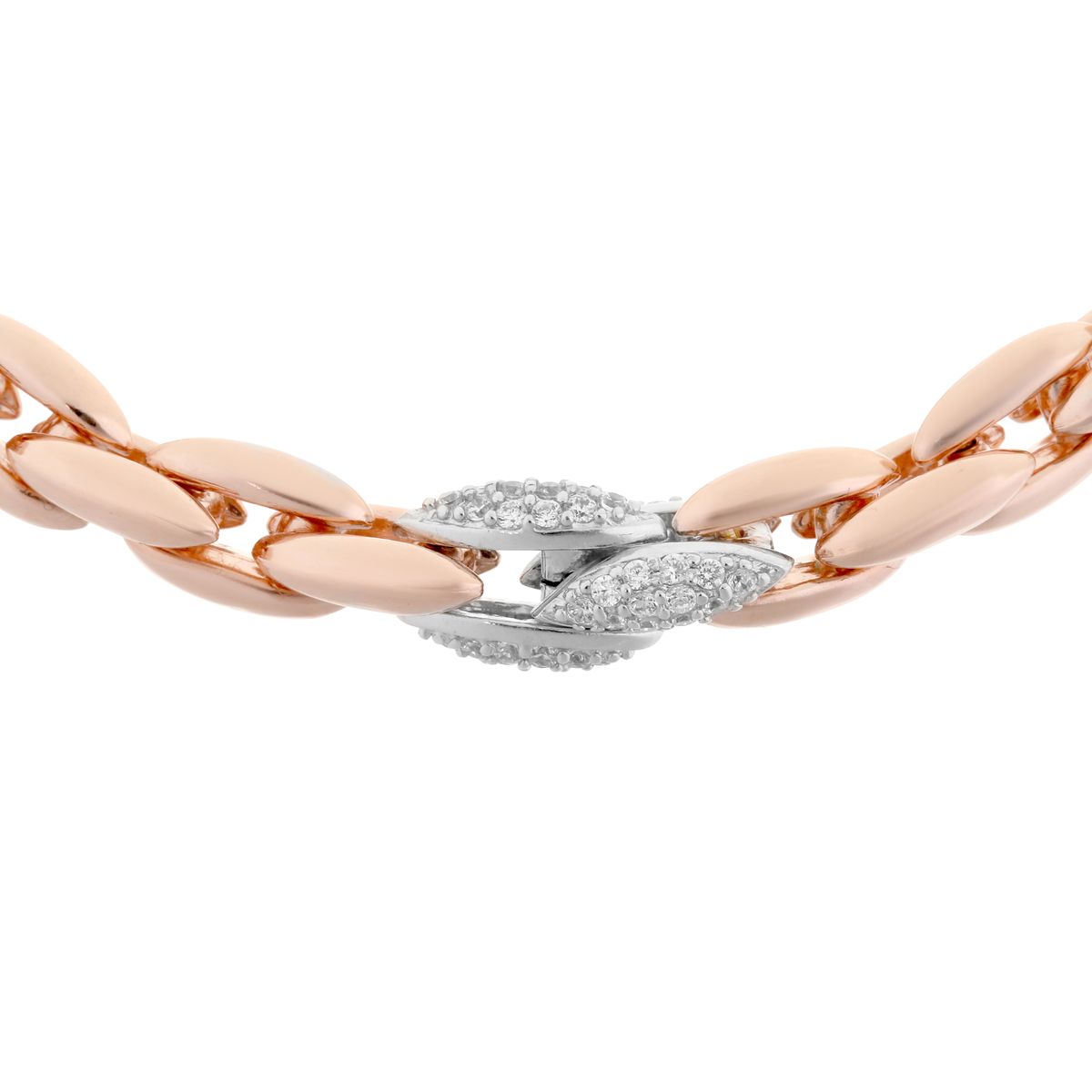 Elegantes Roségold-Gliederarmband