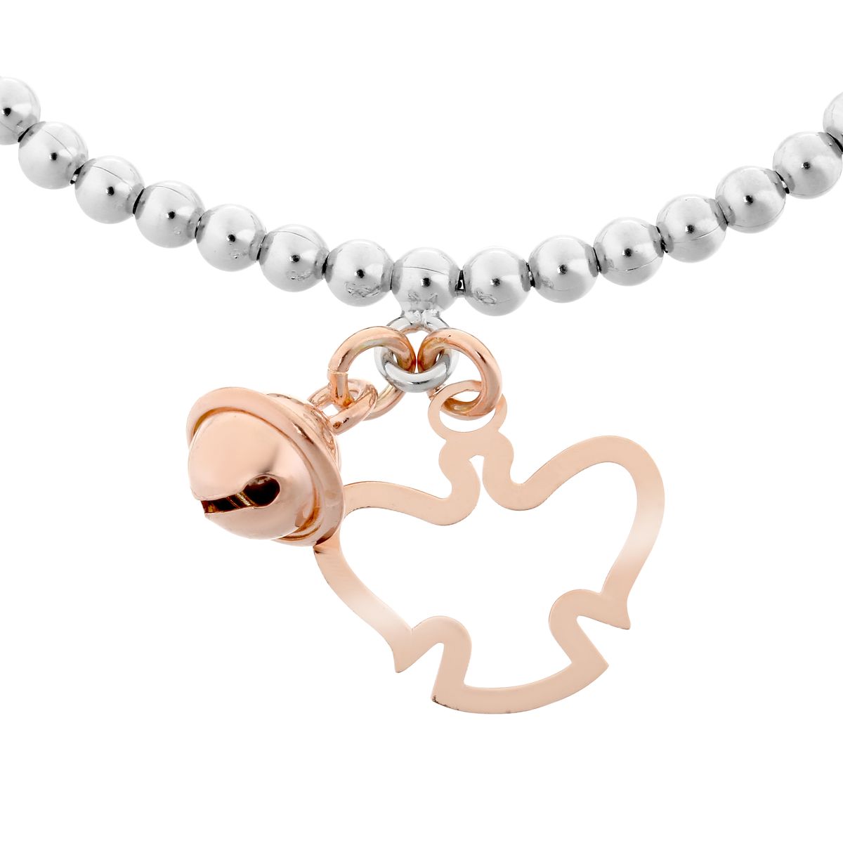 Silberperlenarmband mit Anhängern