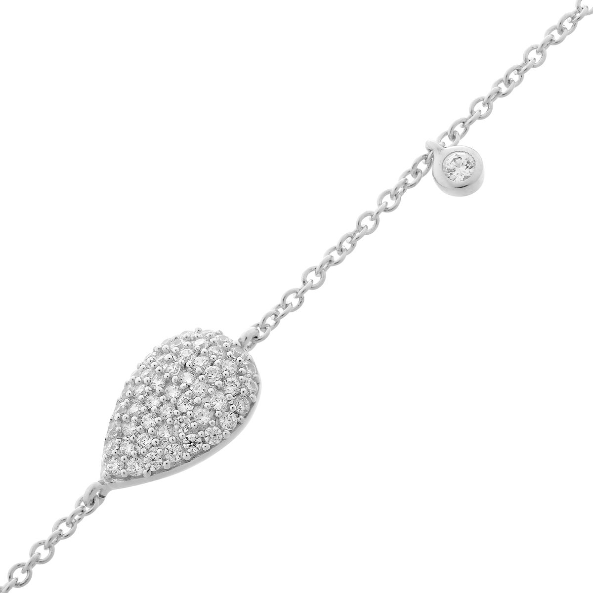 Armband mit Pavé-Tropfen-Anhänger