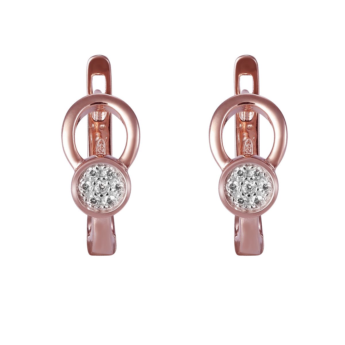 Elegante Creolen mit Pave-Besatz