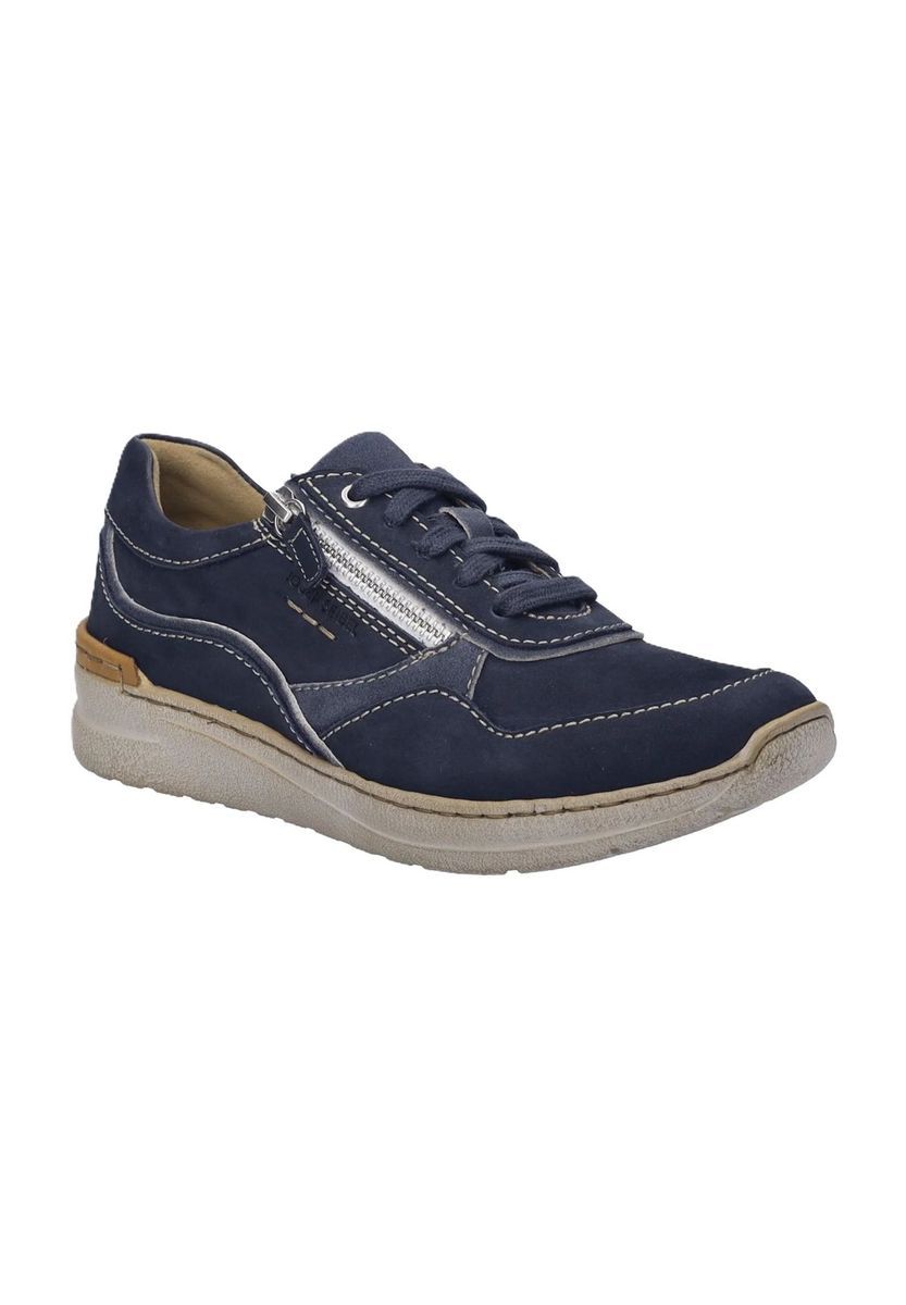 Leder-Sneaker mit seitlichem Reißverschluss