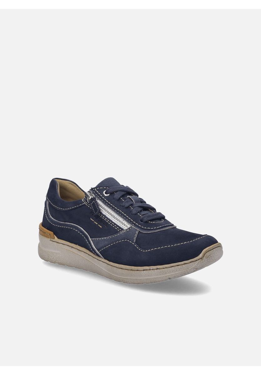 Leder-Sneaker mit seitlichem Reißverschluss
