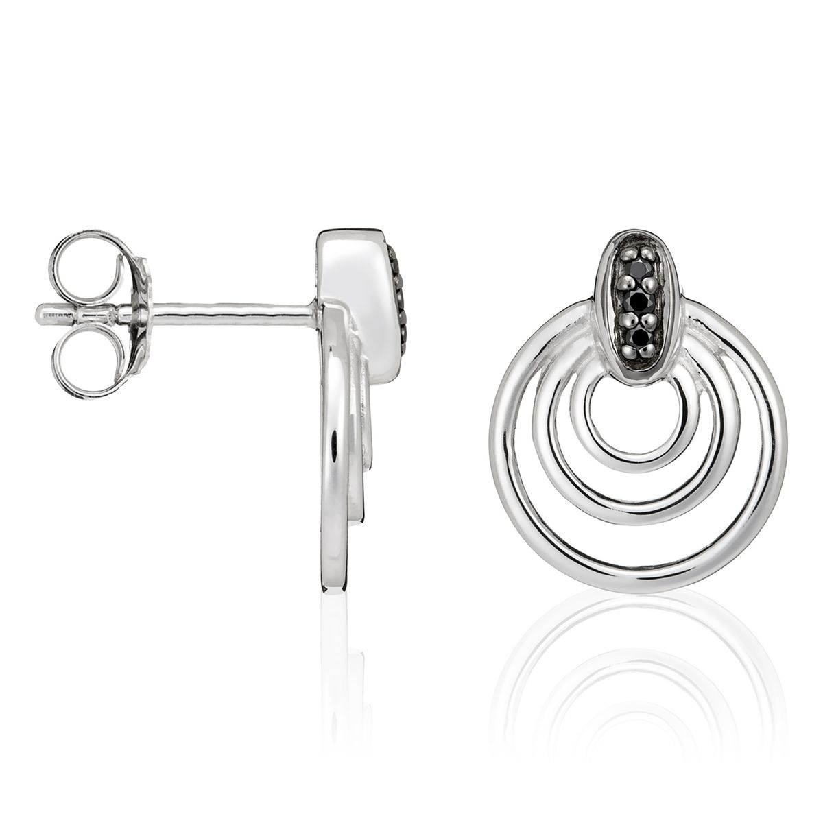 Dreifach verschachtelte Kreis-Ohrstecker