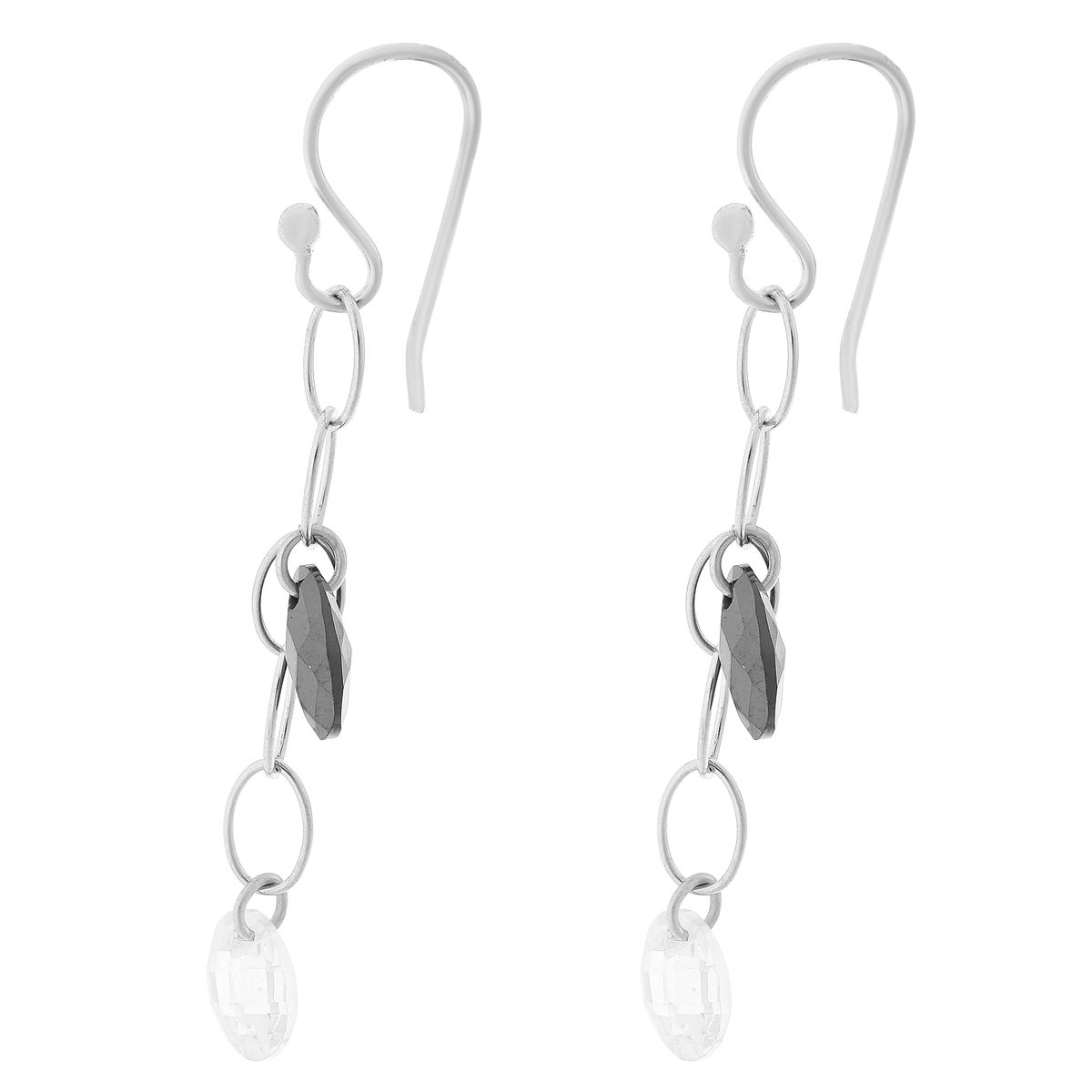 Ohrhänger aus Sterling-Silber mit Kristallen