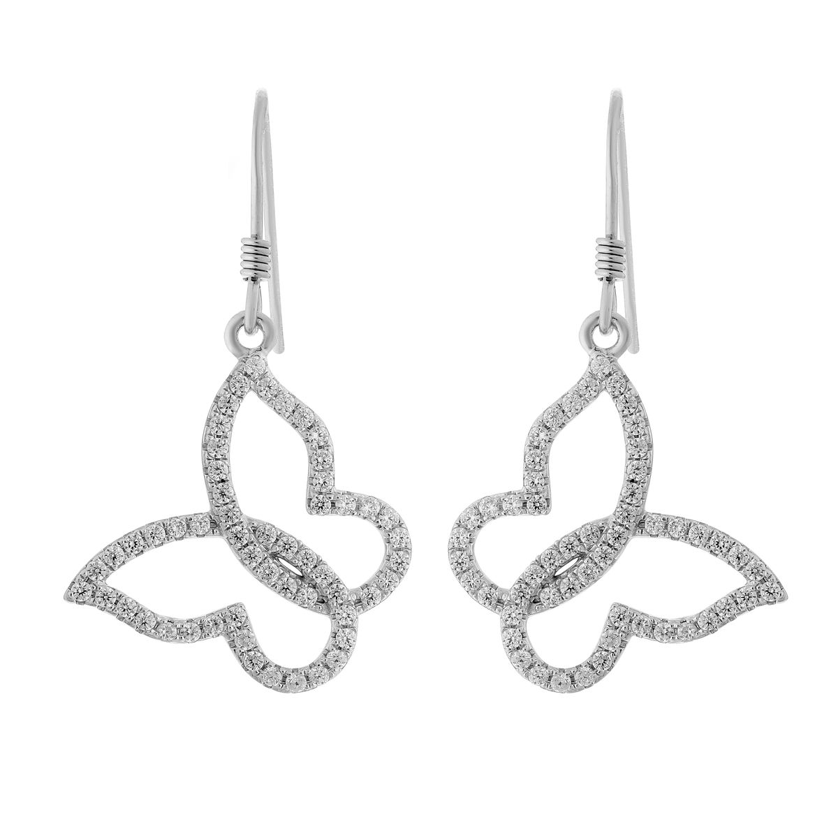 Schmetterlings-Ohrhänger aus Sterlingsilber