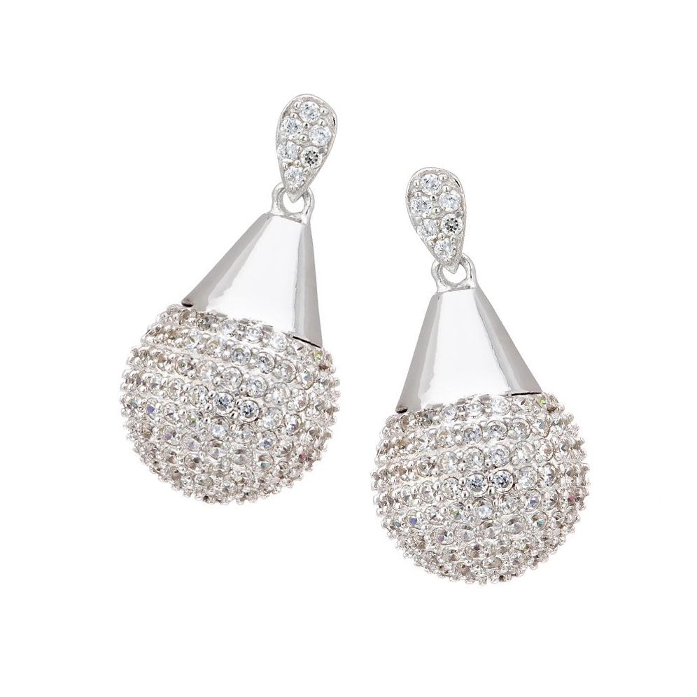 Elegante Ohrhänger mit Pavé-Kugel