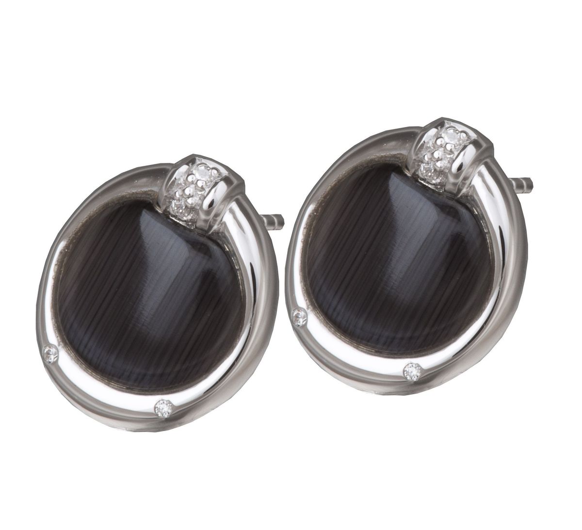 Elegante Ohrstecker mit ovalen Steinen