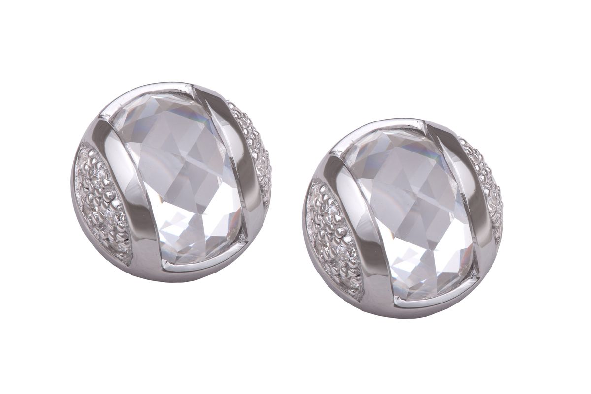 Elegante Facettierte Kristall-Ohrstecker