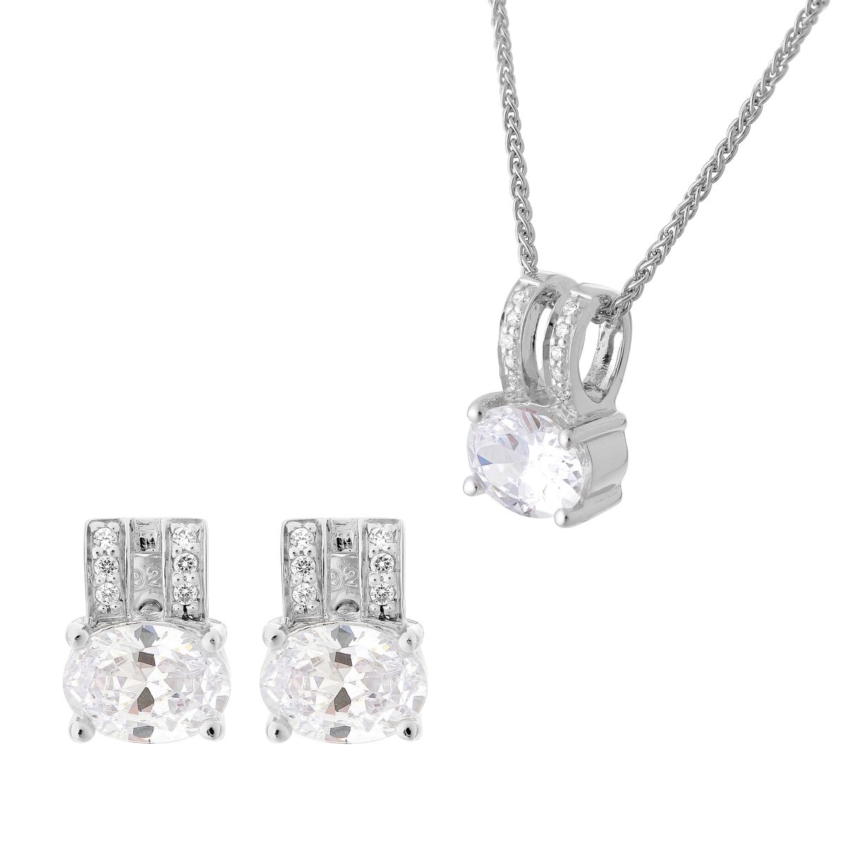 Elegantes Zirkonia-Schmuckset