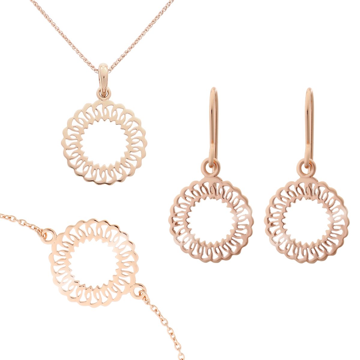 Filigranes geometrisches Schmuck-Set