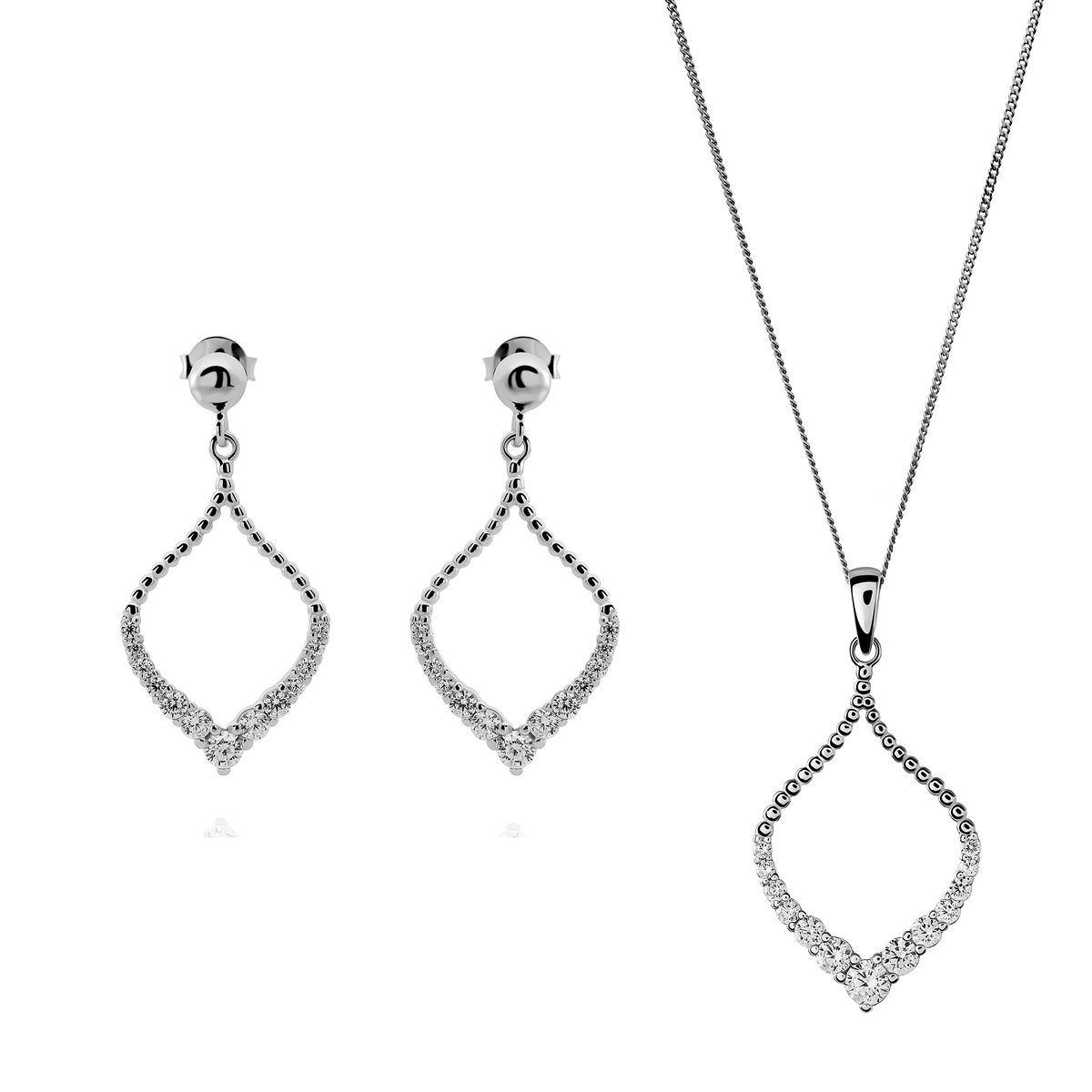 Grace Tropfen Silber-Schmuckset