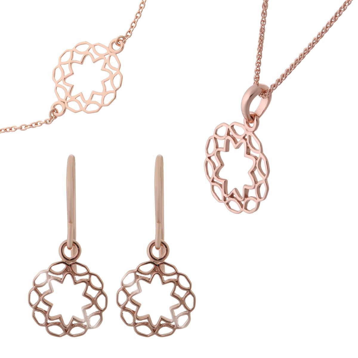'Jasmine' Florales Geometrisches Schmuckset