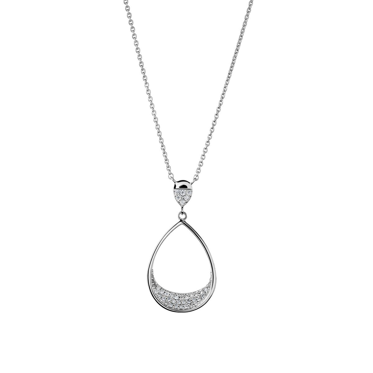 Elegantes Tropfen-Schmuckset mit Pavé-Besatz