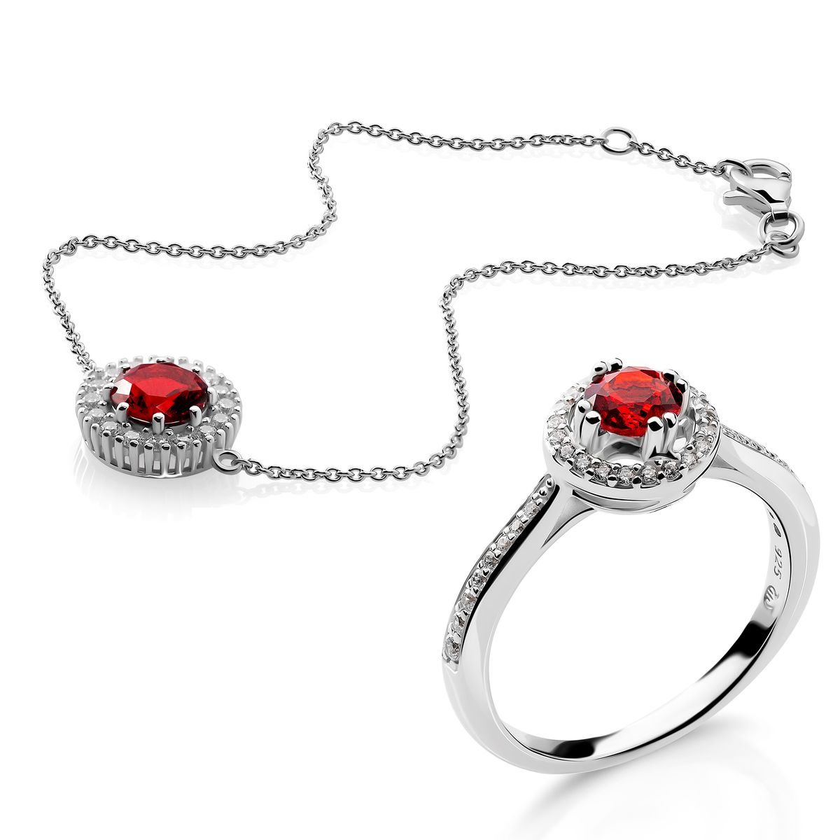 Kaia Halo Schmuck-Set