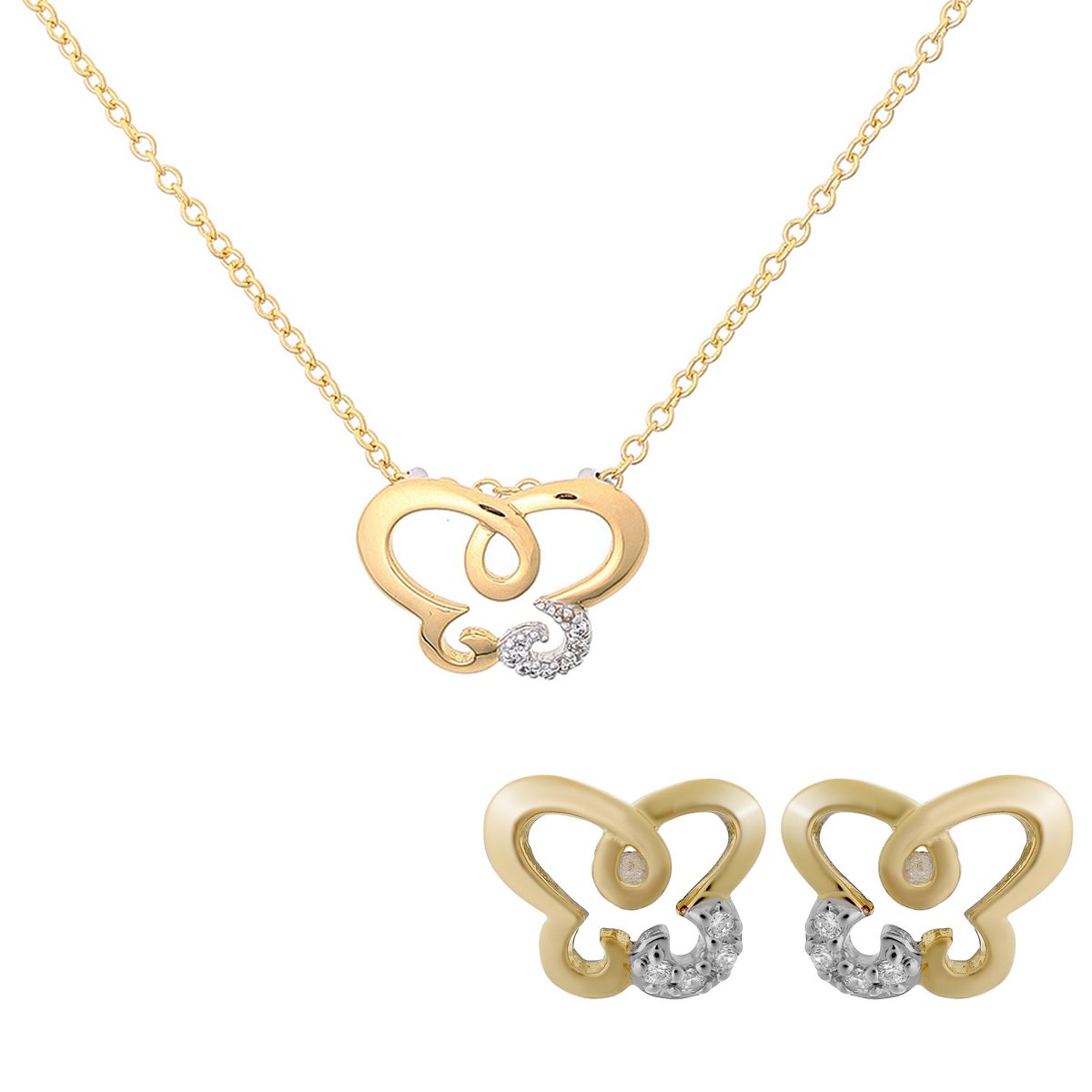 Bicolores Schmetterling Schmuckset