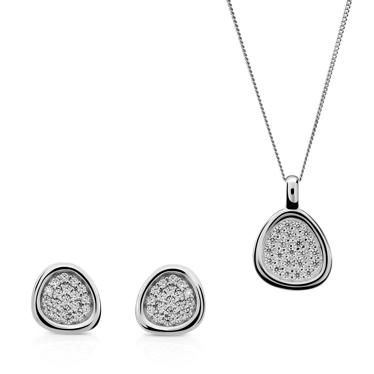 Schmuckset mit Pavé-Besatz