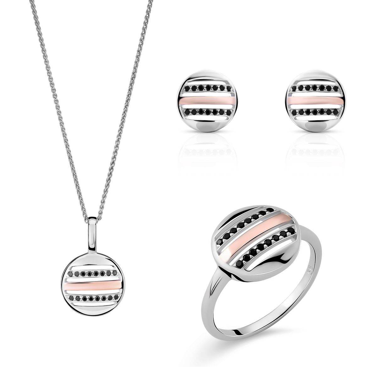 Maxwell Gestreiftes Schmuck-Set
