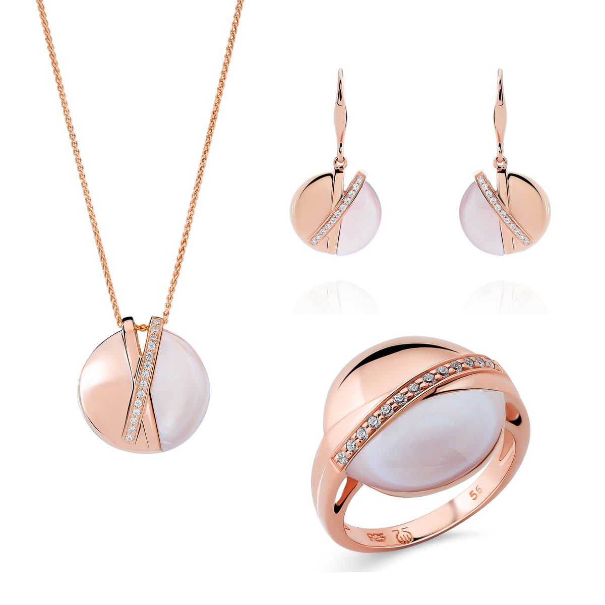 Elegantes Moragene Perlmutt Schmuck-Set