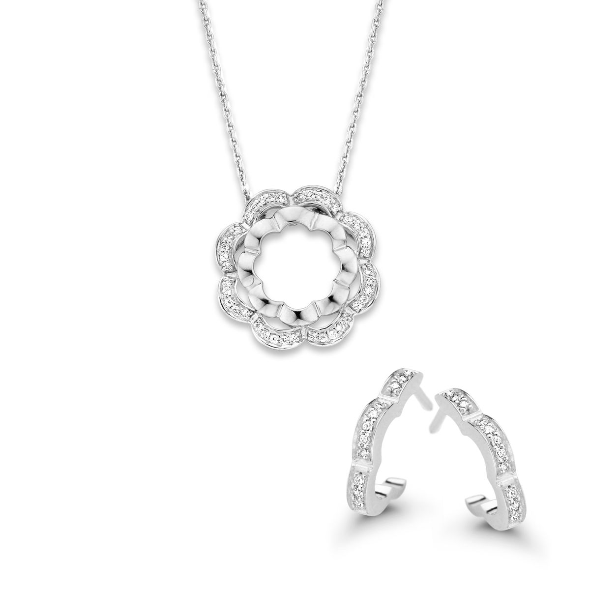 Onyx Florales Durchbruch-Schmuckset
