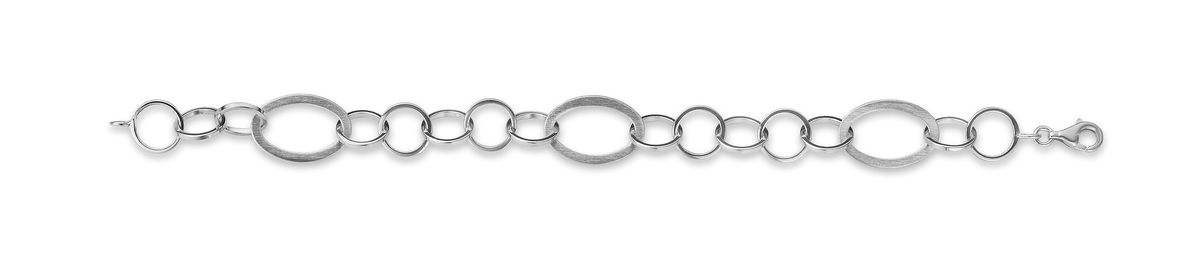 Strukturiertes Oval-Gliederschmuck-Set