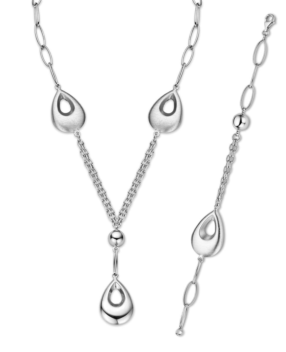 Organisches Tropfenanhänger Schmuck Set