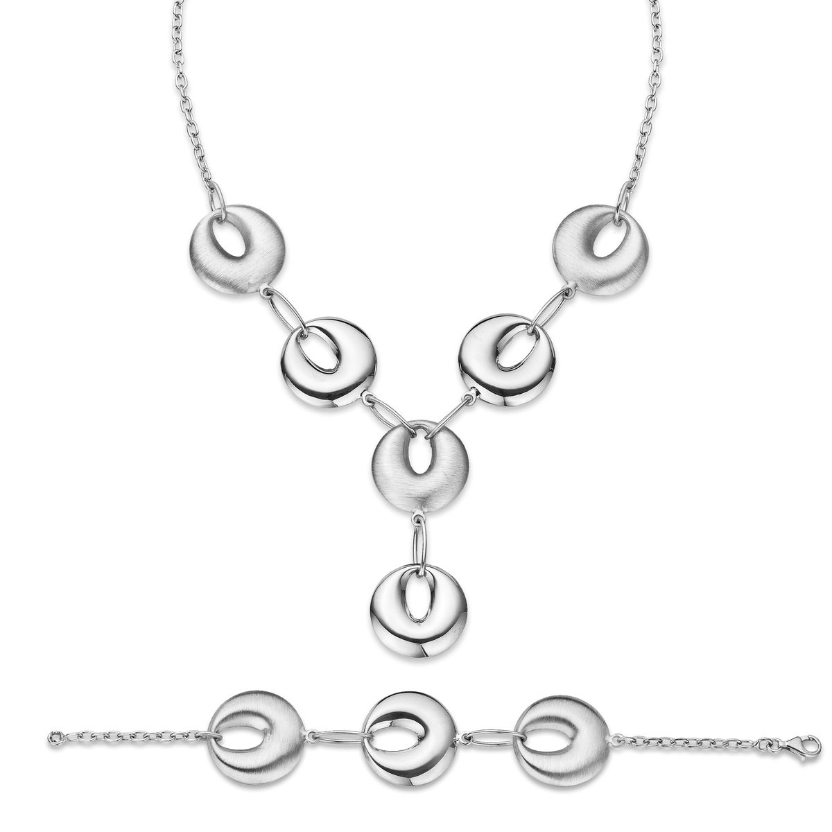 Schmuck-Duo mit ineinandergreifenden Kreisen