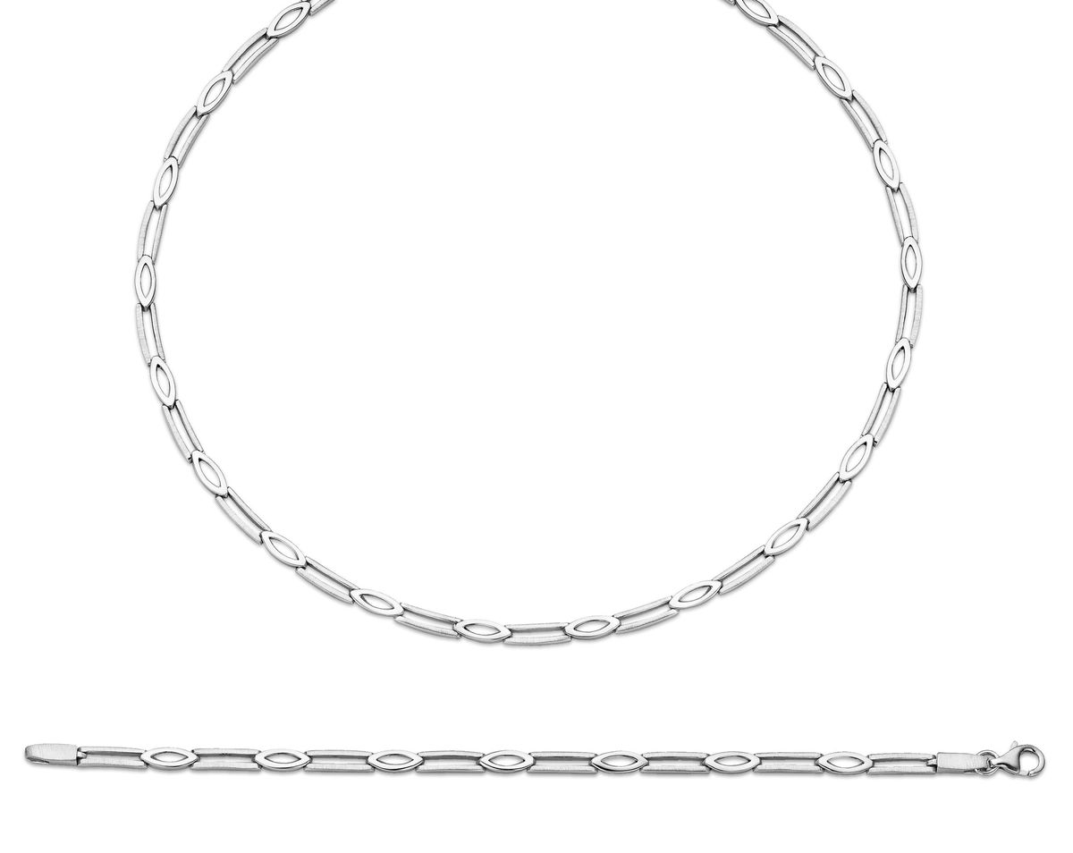 Elegantes Glieder-Schmuckset aus Silber
