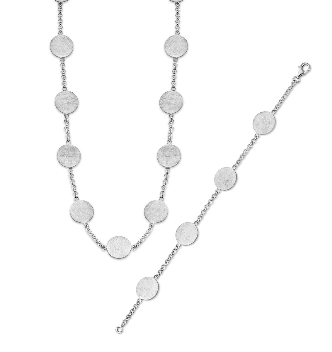 Sterling Silber Disc Schmuckset
