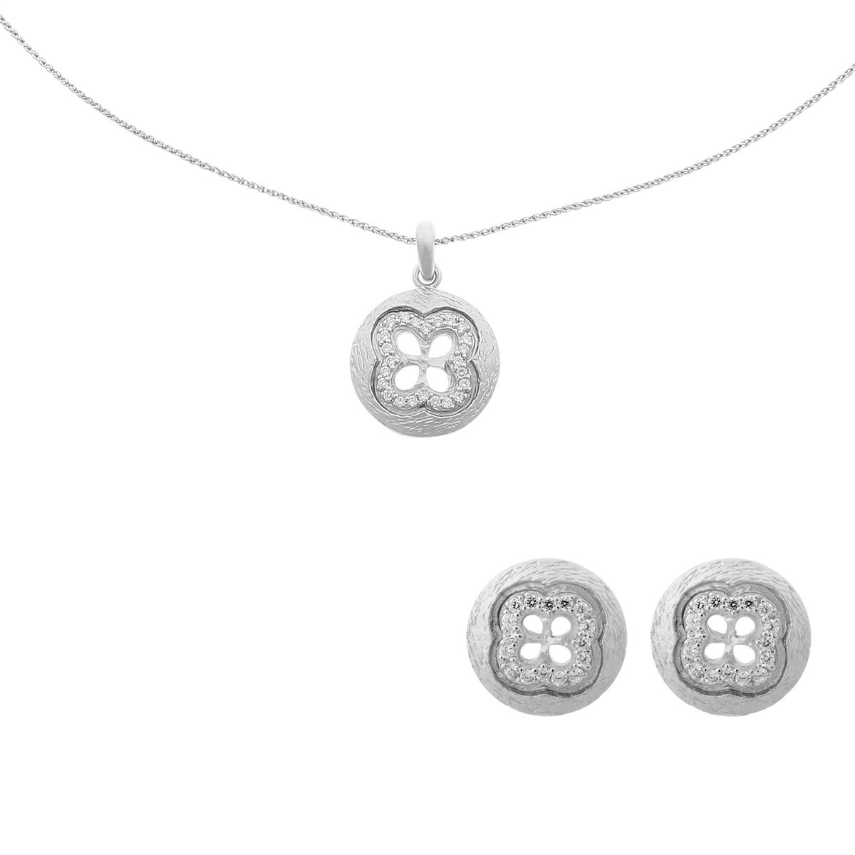 Funkelndes Kleeblatt Schmuck-Set