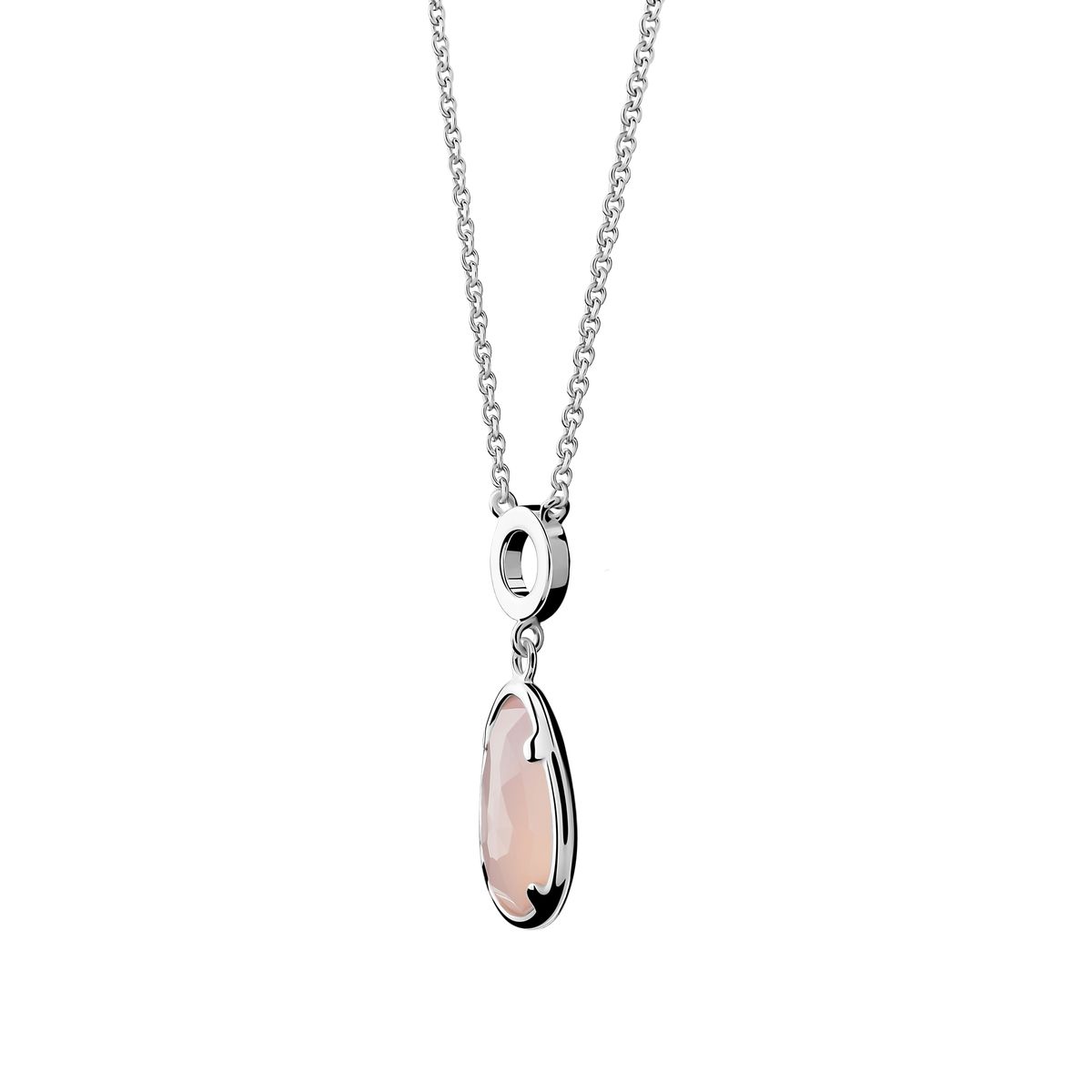Elegante Silberkette mit tropfenförmigem Anhänger