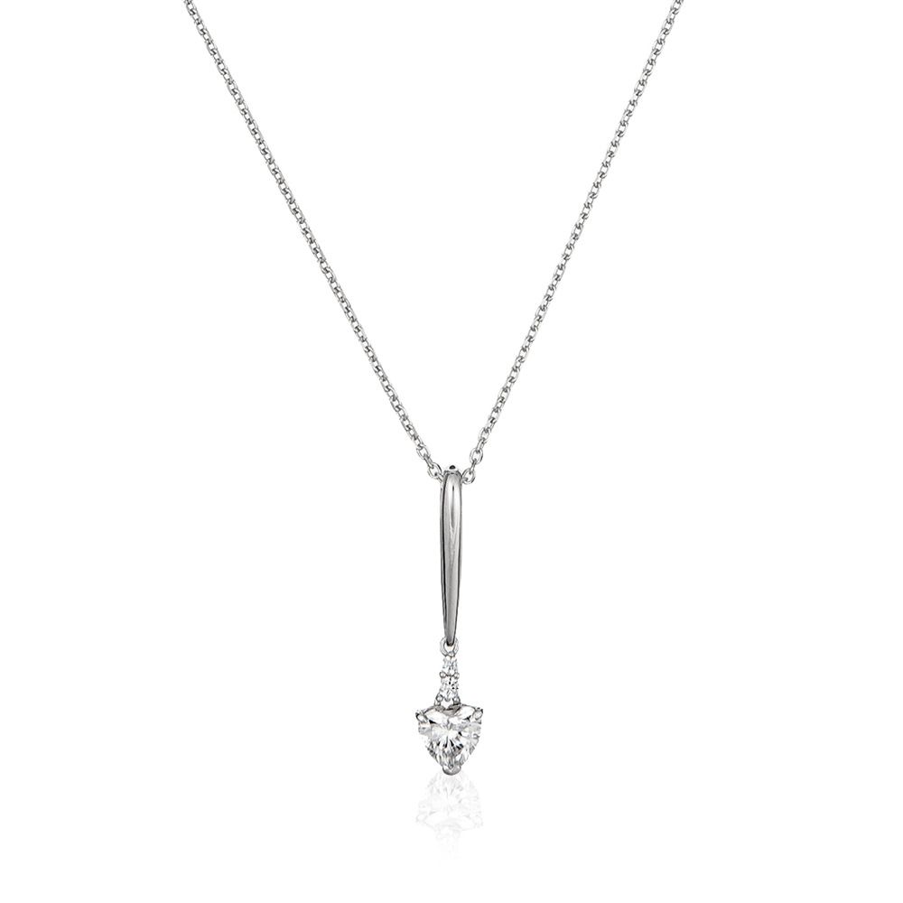 Elegante Silberhalskette mit Herzanhänger