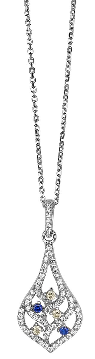 Elegante Tropfenkette mit offenem Anhänger