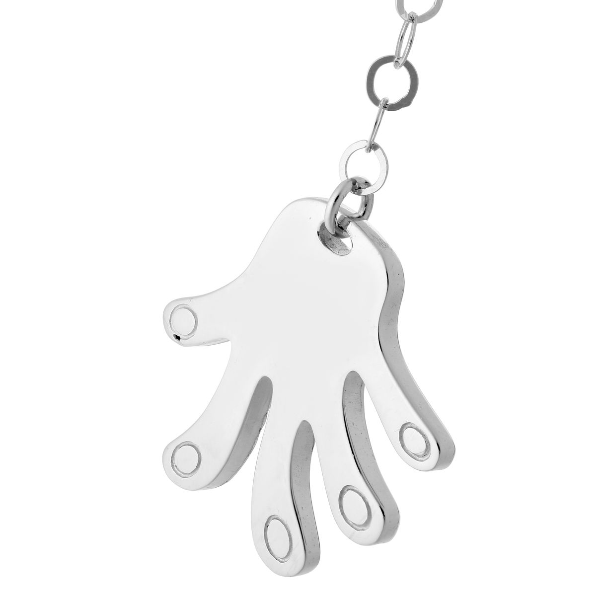 Sterling-Silber Y-Halskette mit Handanhänger