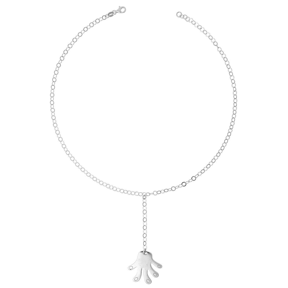Sterling-Silber Y-Halskette mit Handanhänger