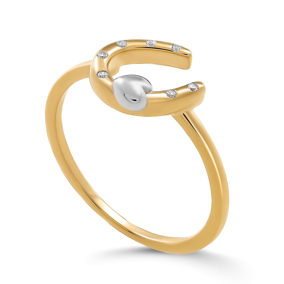 Aurora Hufeisen Herz Motiv Ring